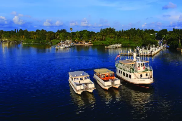 Captiva Cruises fleet of boats in water