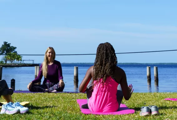 yoga on the waterfront